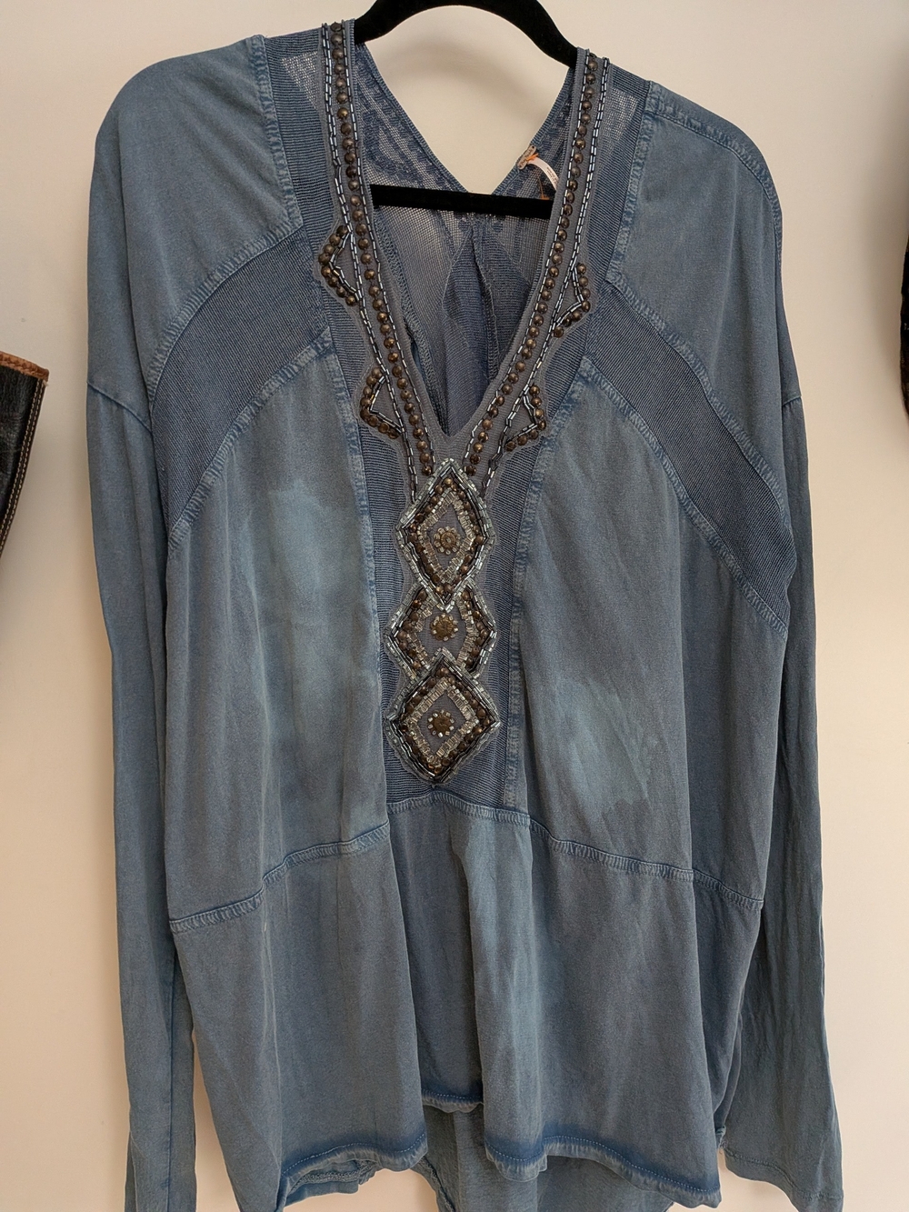 Free People Embellished V-Neck